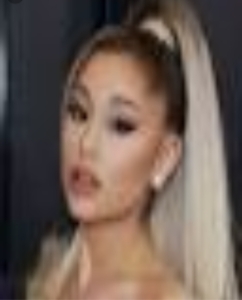 A low quality image of pop superstar Ariana Grande